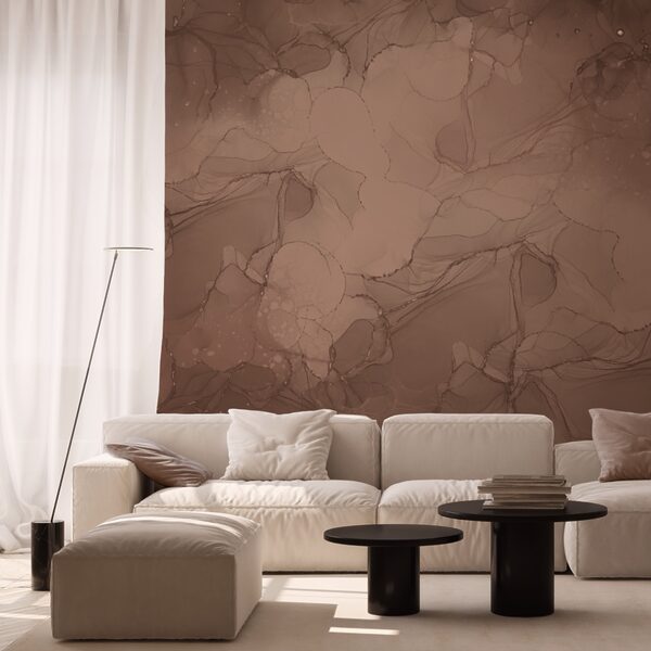 Des tons chauds et fluides dans des motifs abstraits. Des tons chauds et fluides dans des motifs abstraits.