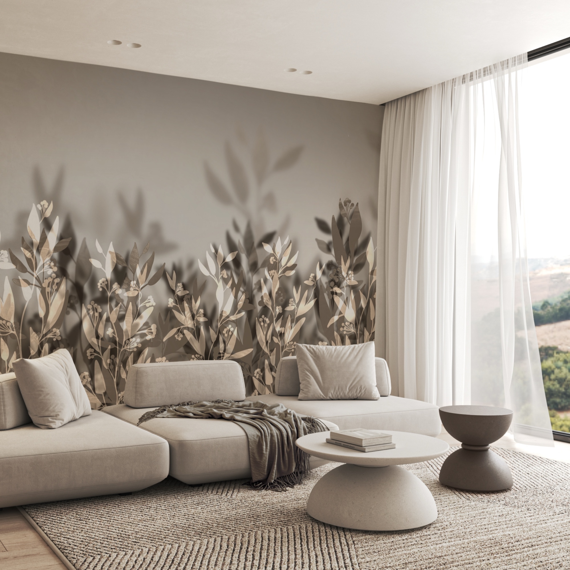 Feuilles douces dans des ombres douces