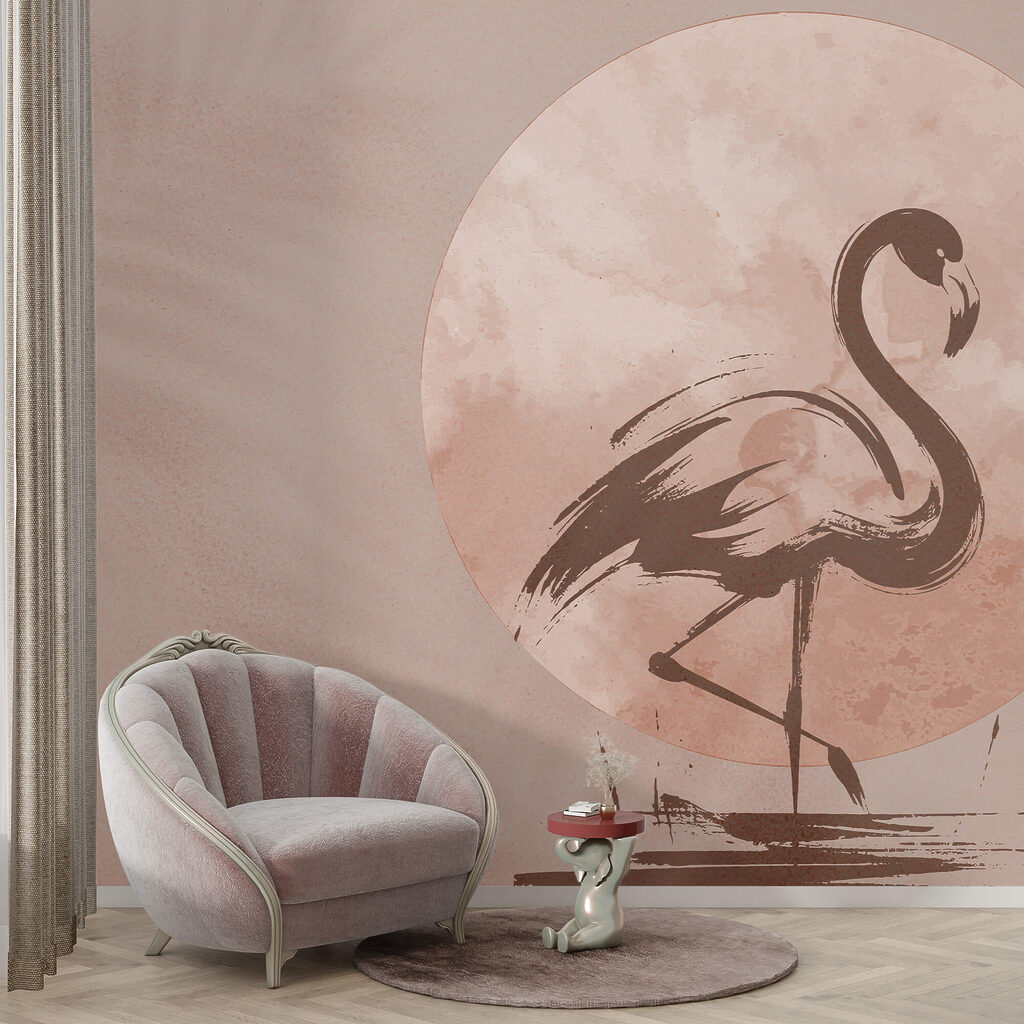 Dessin de flamant rose sur papier Dessin de flamant rose sur papier