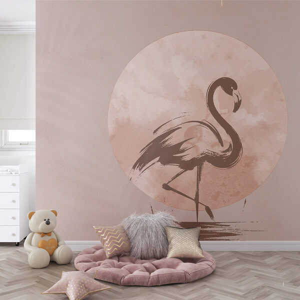 Dessin de flamant rose sur papier Dessin de flamant rose sur papier