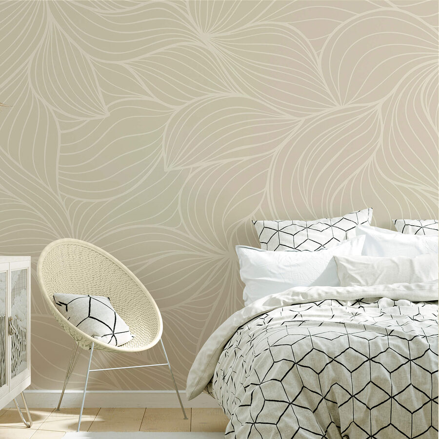 Peintures murales Motif de lignes ondulées