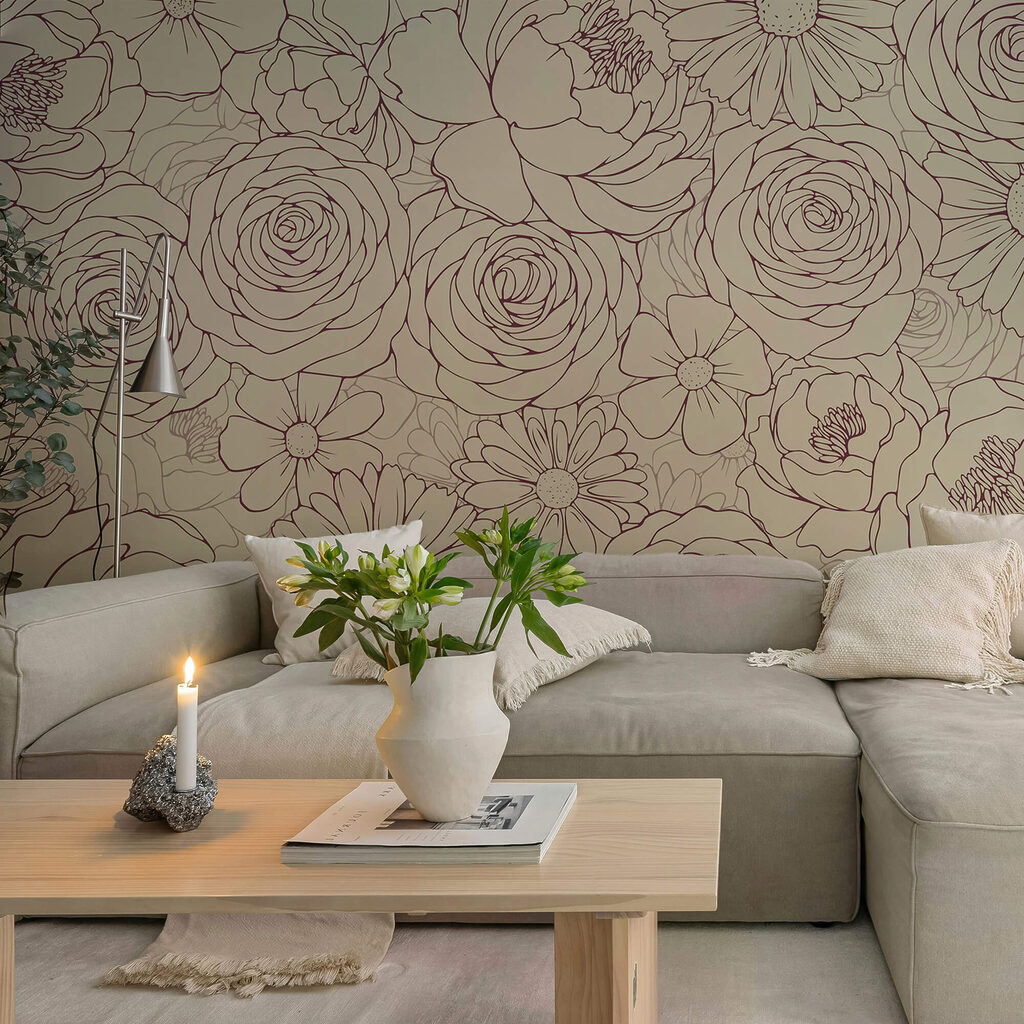 Motif floral dans des tons doux Motif floral dans des tons doux