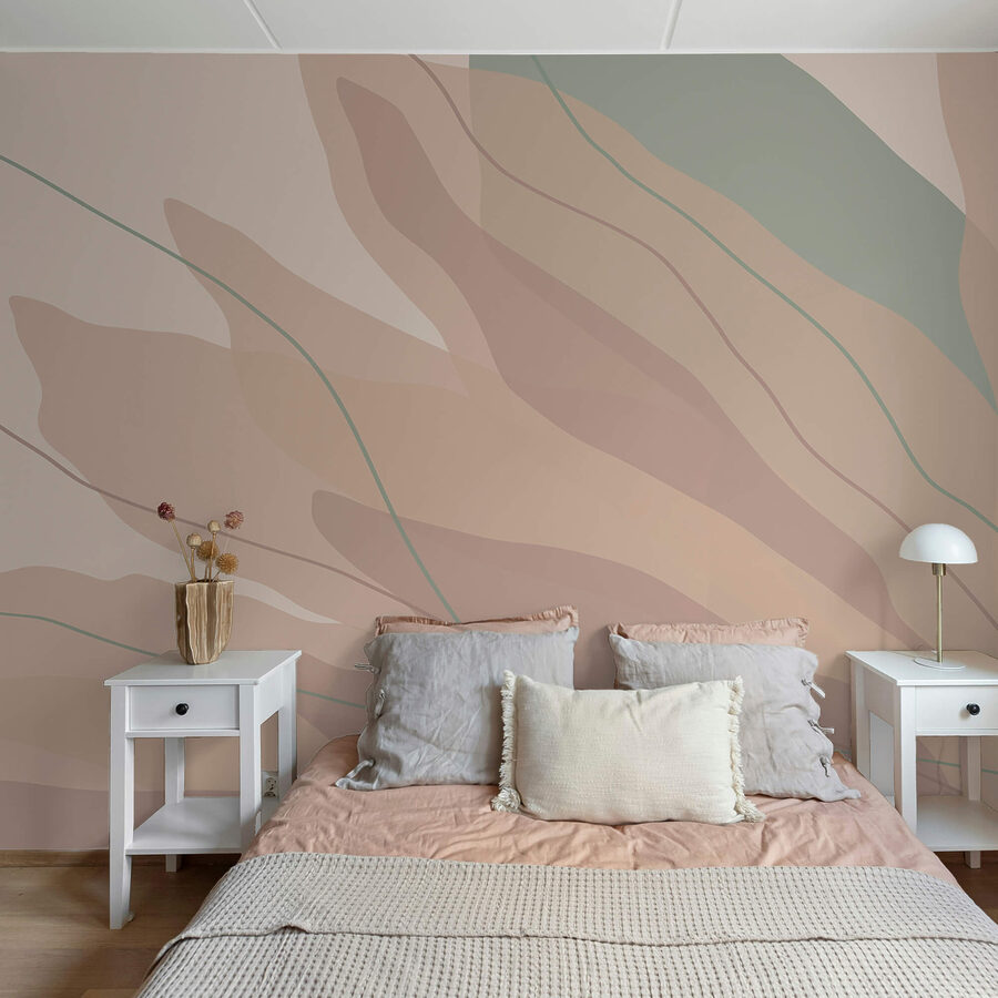 Peintures murales Des teintes douces et des formes fluides s'unissent.