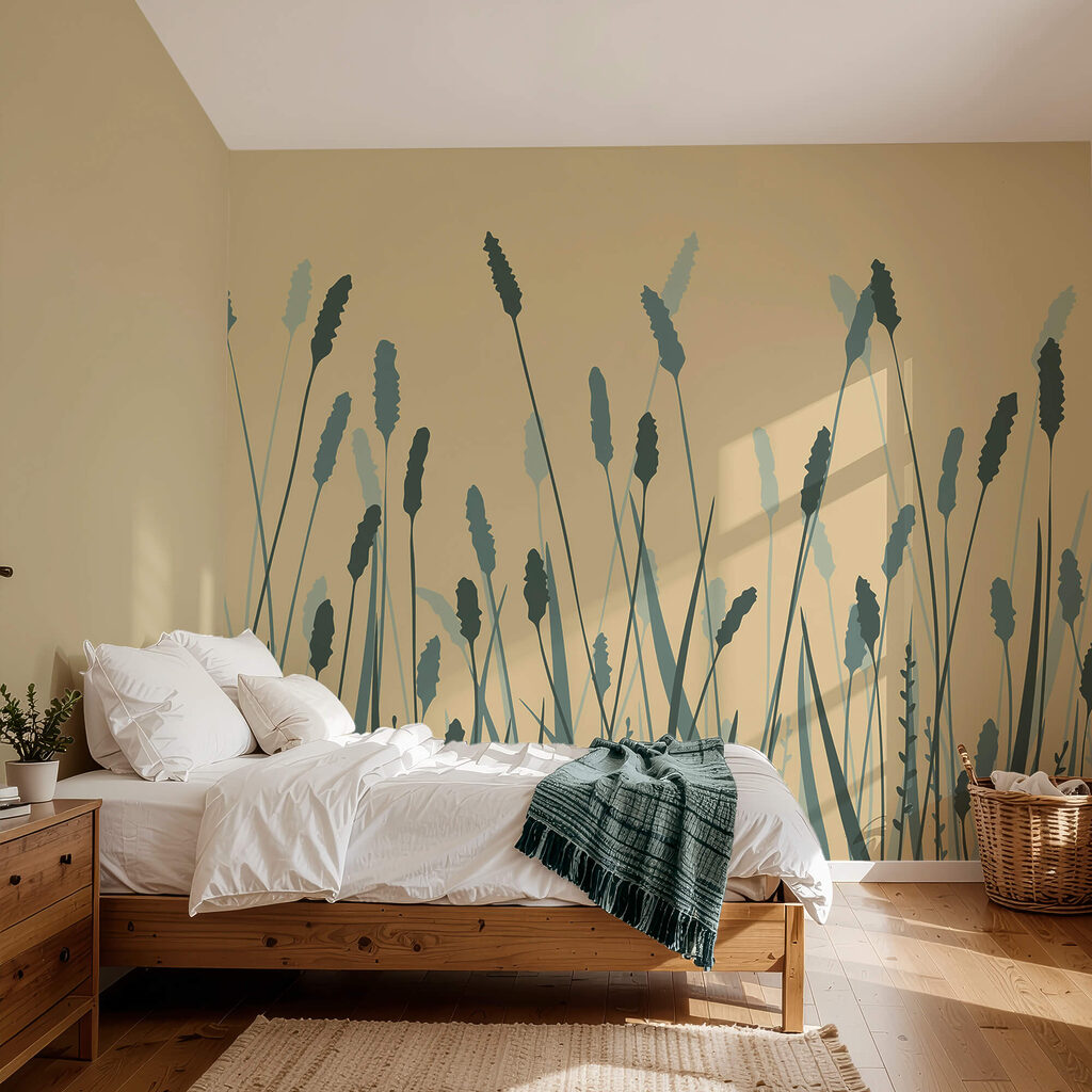 De douces vagues vertes se balançant gracieusement De douces vagues vertes se balançant gracieusement