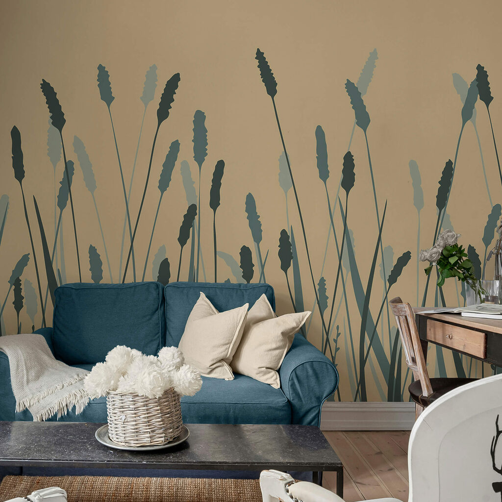 De douces vagues vertes se balançant gracieusement De douces vagues vertes se balançant gracieusement