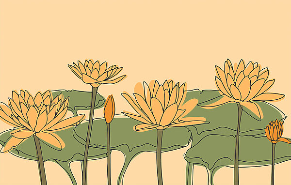 Group of yellow flowers Group of yellow flowers