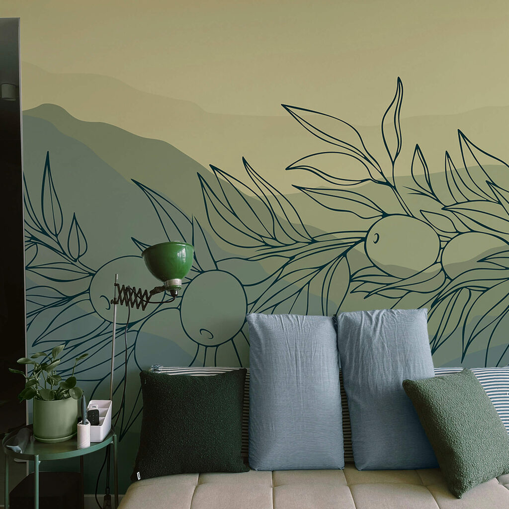 Dessin d'une branche avec des fruits