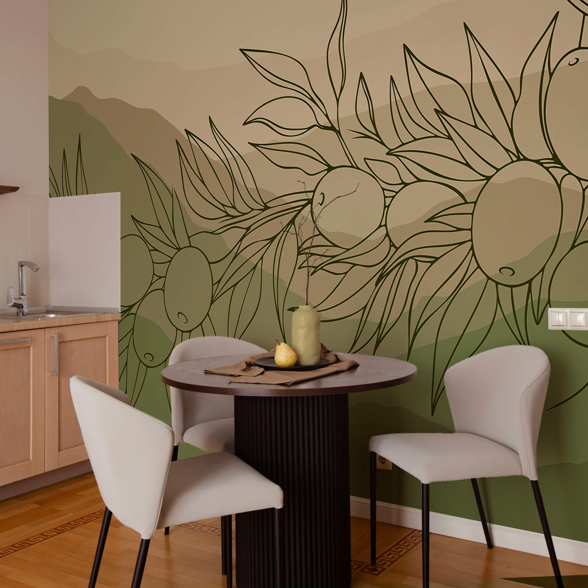 Dessin d'un fruit sur une branche Dessin d'un fruit sur une branche