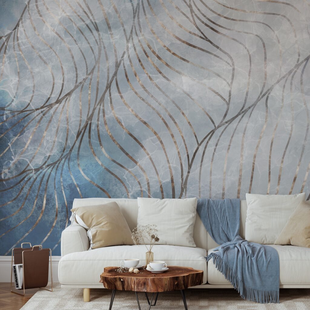 Des courbes élégantes dans des couleurs froides Des courbes élégantes dans des couleurs froides