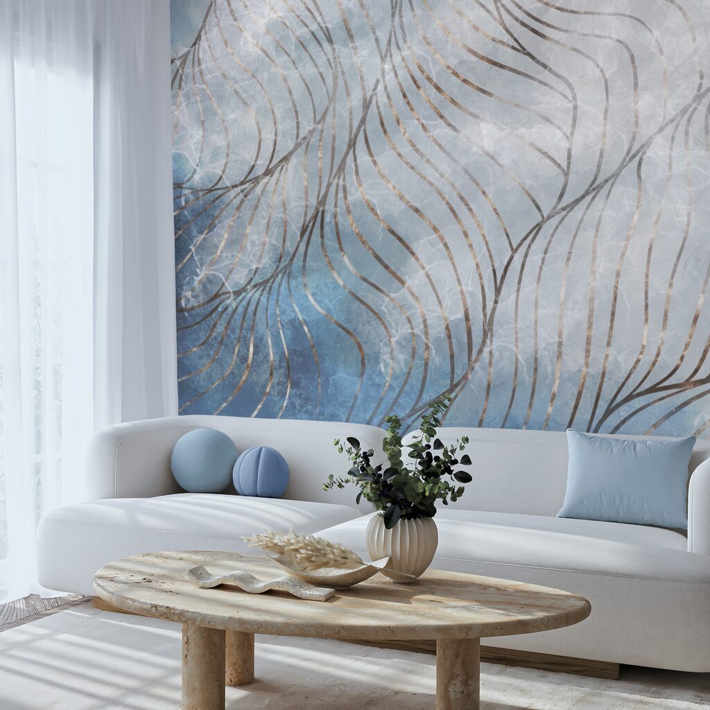 Des courbes élégantes dans des couleurs froides Des courbes élégantes dans des couleurs froides