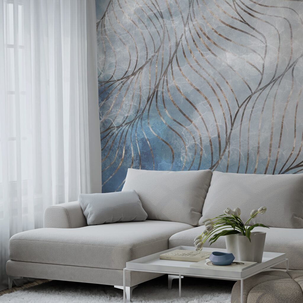 Des courbes élégantes dans des couleurs froides Des courbes élégantes dans des couleurs froides