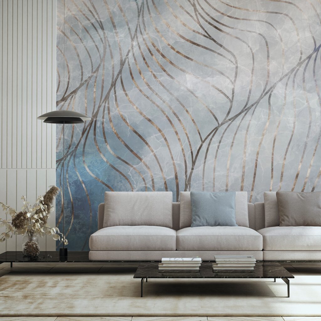 Des courbes élégantes dans des couleurs froides Des courbes élégantes dans des couleurs froides