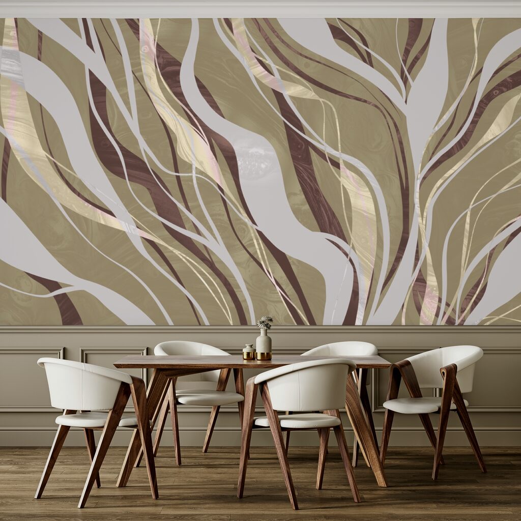 Tourbillons bruns et blancs