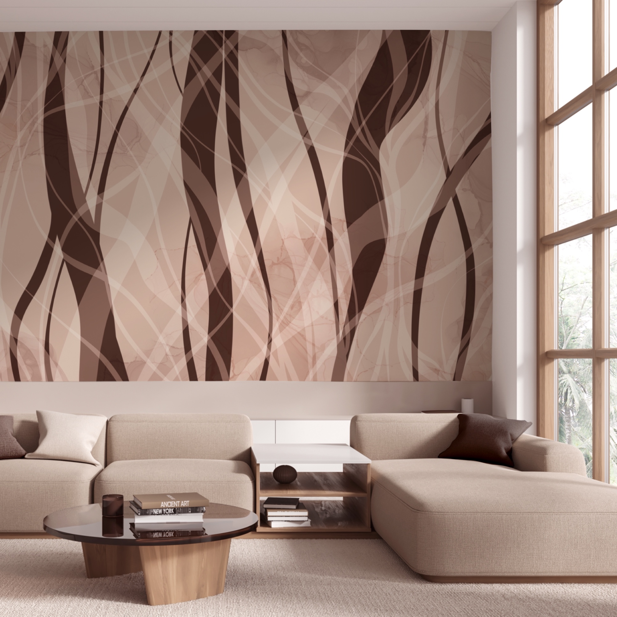 Des vagues douces dans des tons chauds Des vagues douces dans des tons chauds