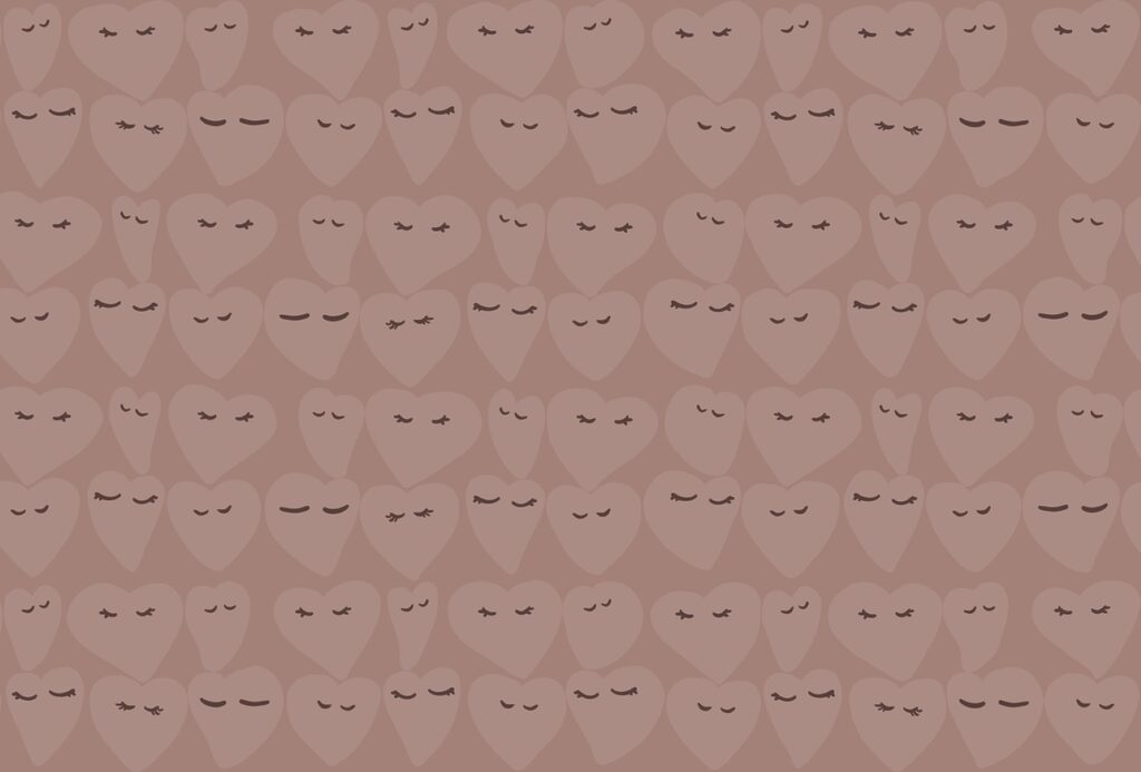 Motifs en forme de cœur avec des expressions ludiques Motifs en forme de cœur avec des expressions ludiques