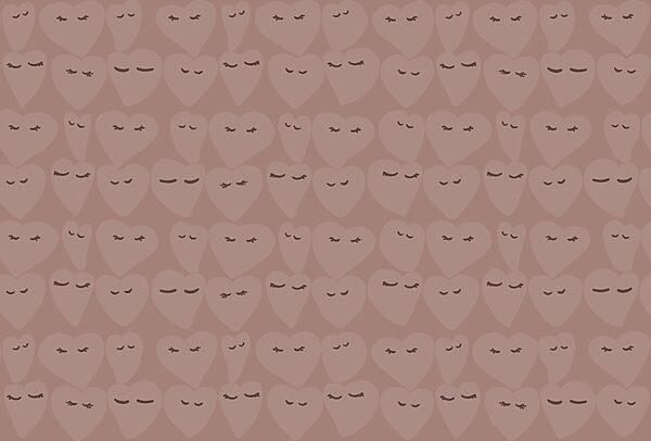 Motifs en forme de cœur avec des expressions ludiques Motifs en forme de cœur avec des expressions ludiques