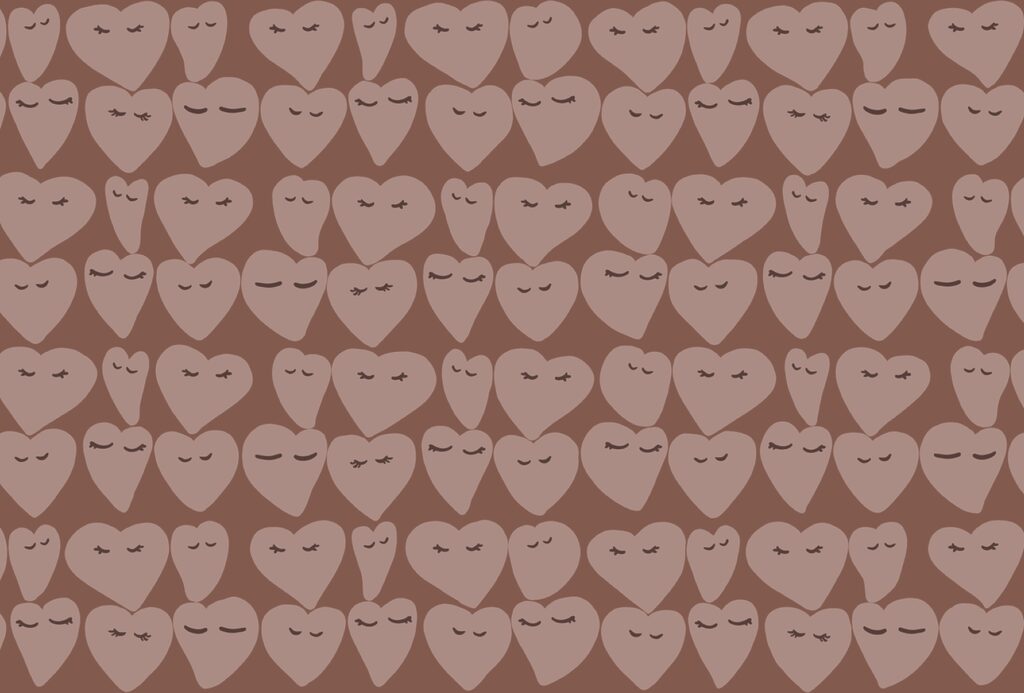 Des motifs en forme de cœur qui répandent la joie partout Des motifs en forme de cœur qui répandent la joie partout