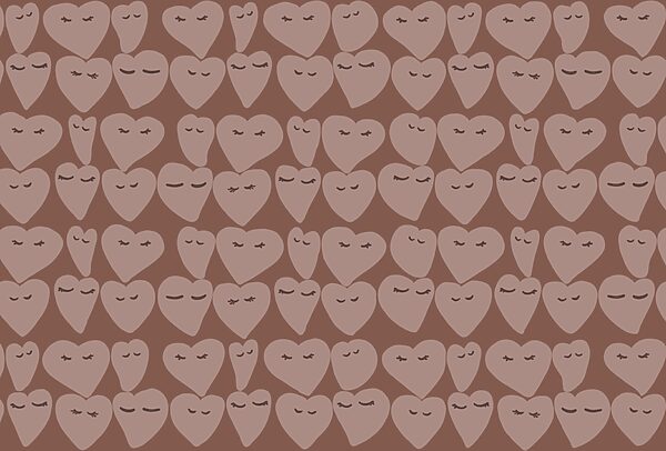 Des motifs en forme de cœur qui répandent la joie partout Des motifs en forme de cœur qui répandent la joie partout