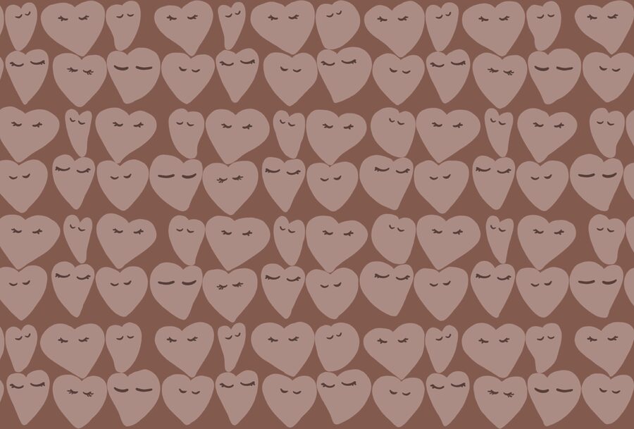 Des motifs en forme de cœur qui répandent la joie partout