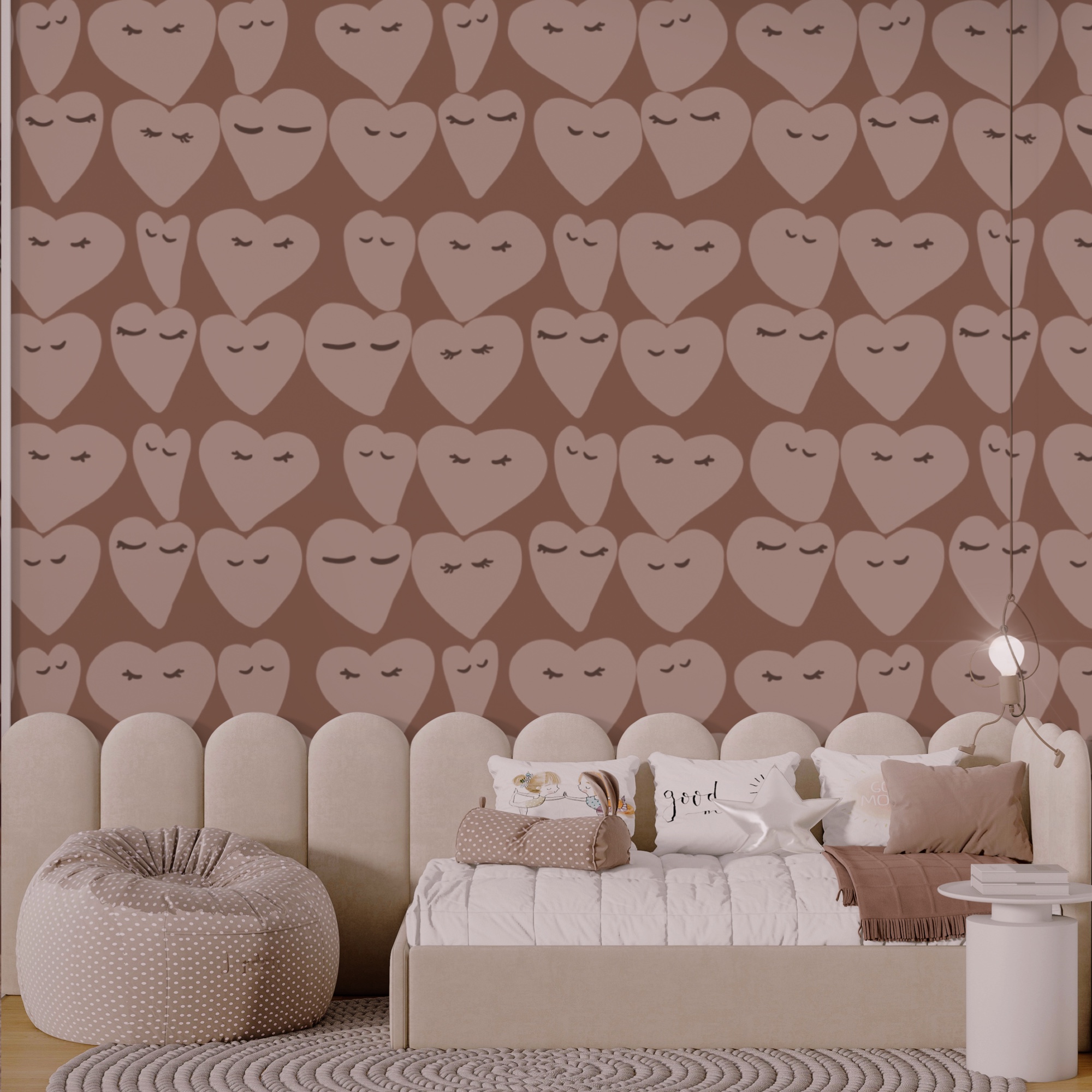 Des motifs en forme de cœur qui répandent la joie partout