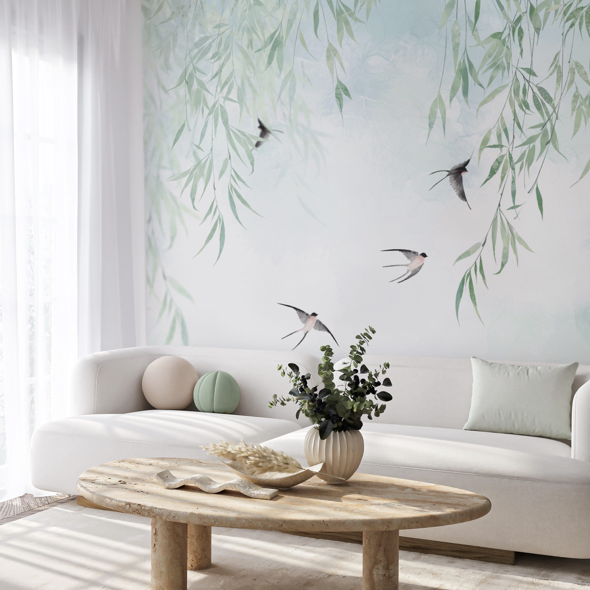 Oiseaux volant dans le ciel