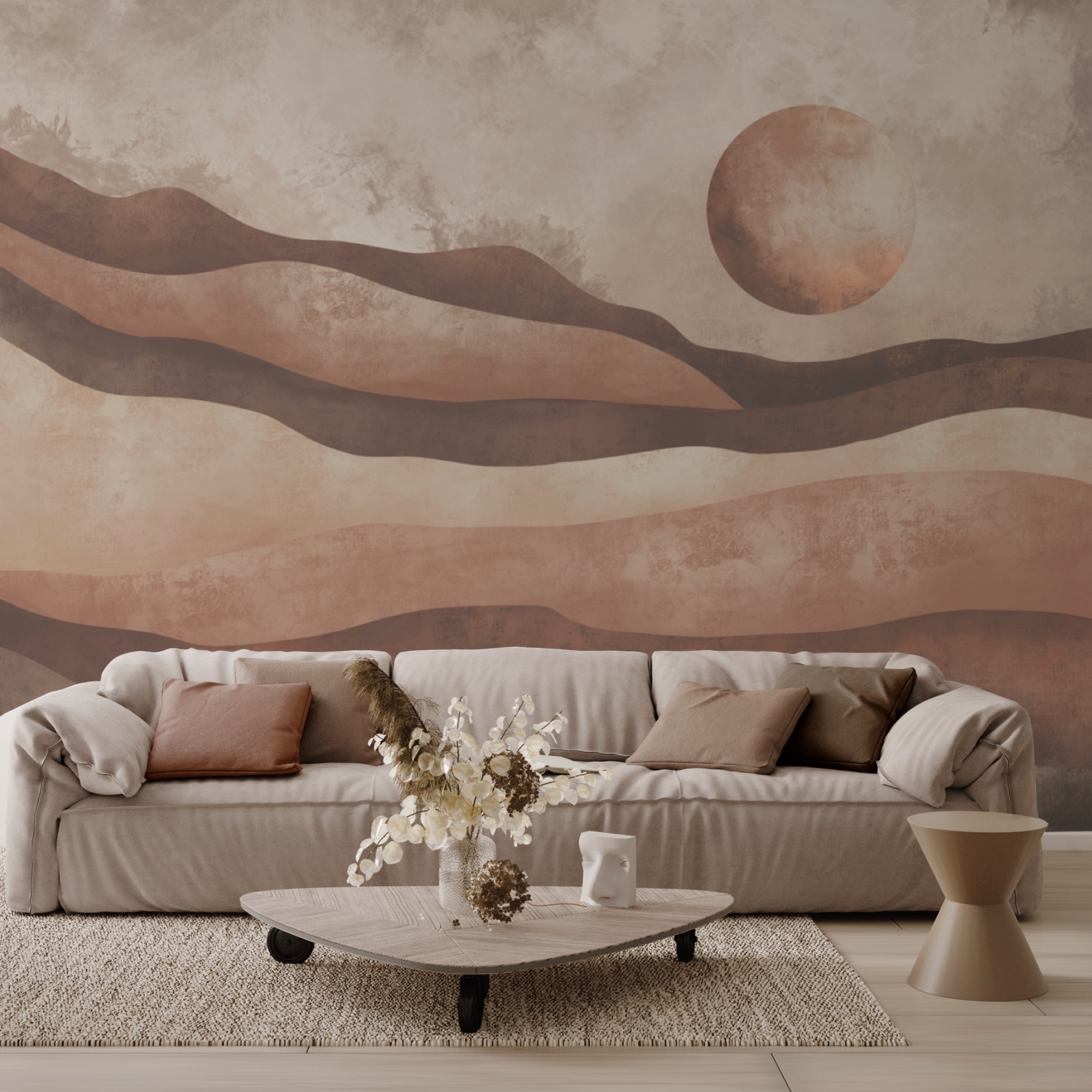 Peinture d'un paysage désertique