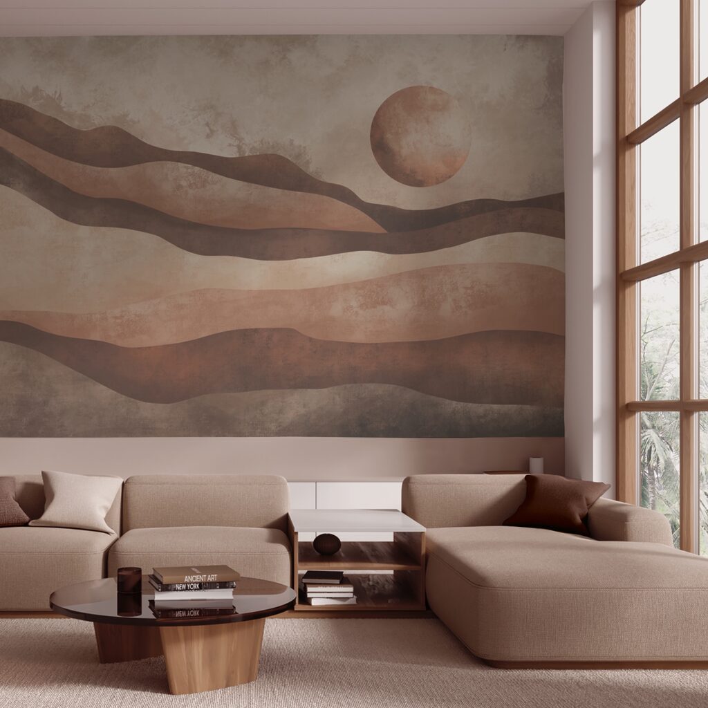 Peinture d'un paysage désertique