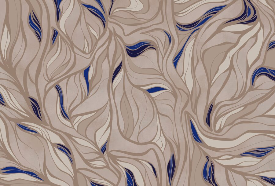 Motif de lignes bleues et feu