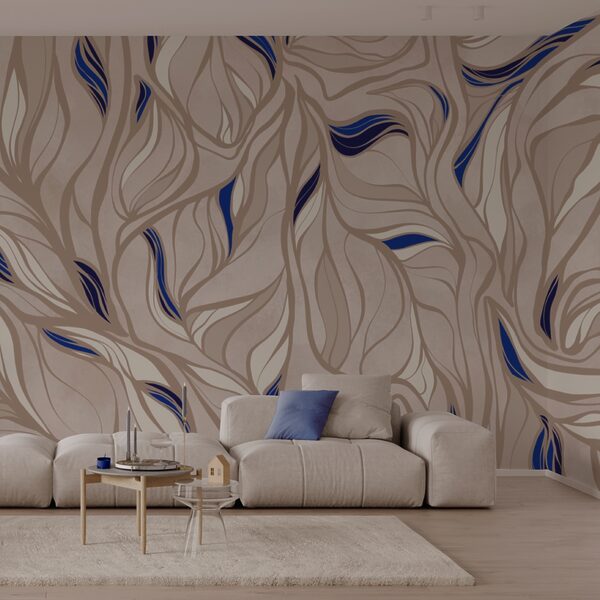 Motif de lignes bleues et feu Motif de lignes bleues et feu