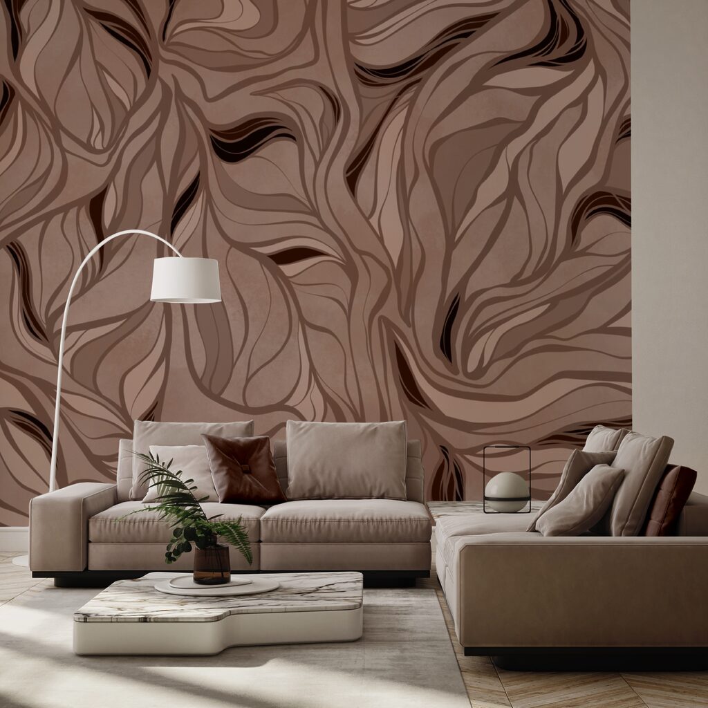 Motif marron et noir