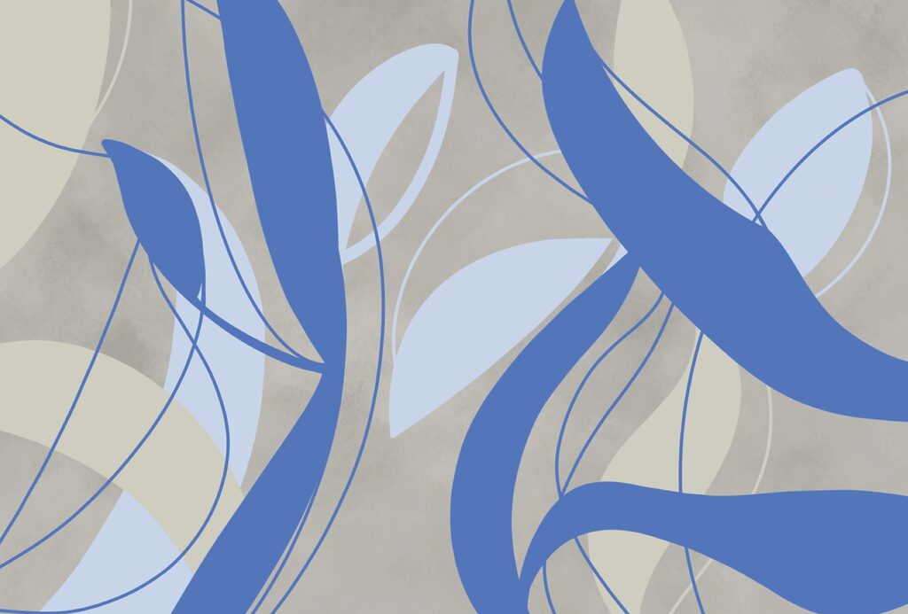 Tourbillons bleus et blancs sur fond gris Tourbillons bleus et blancs sur fond gris