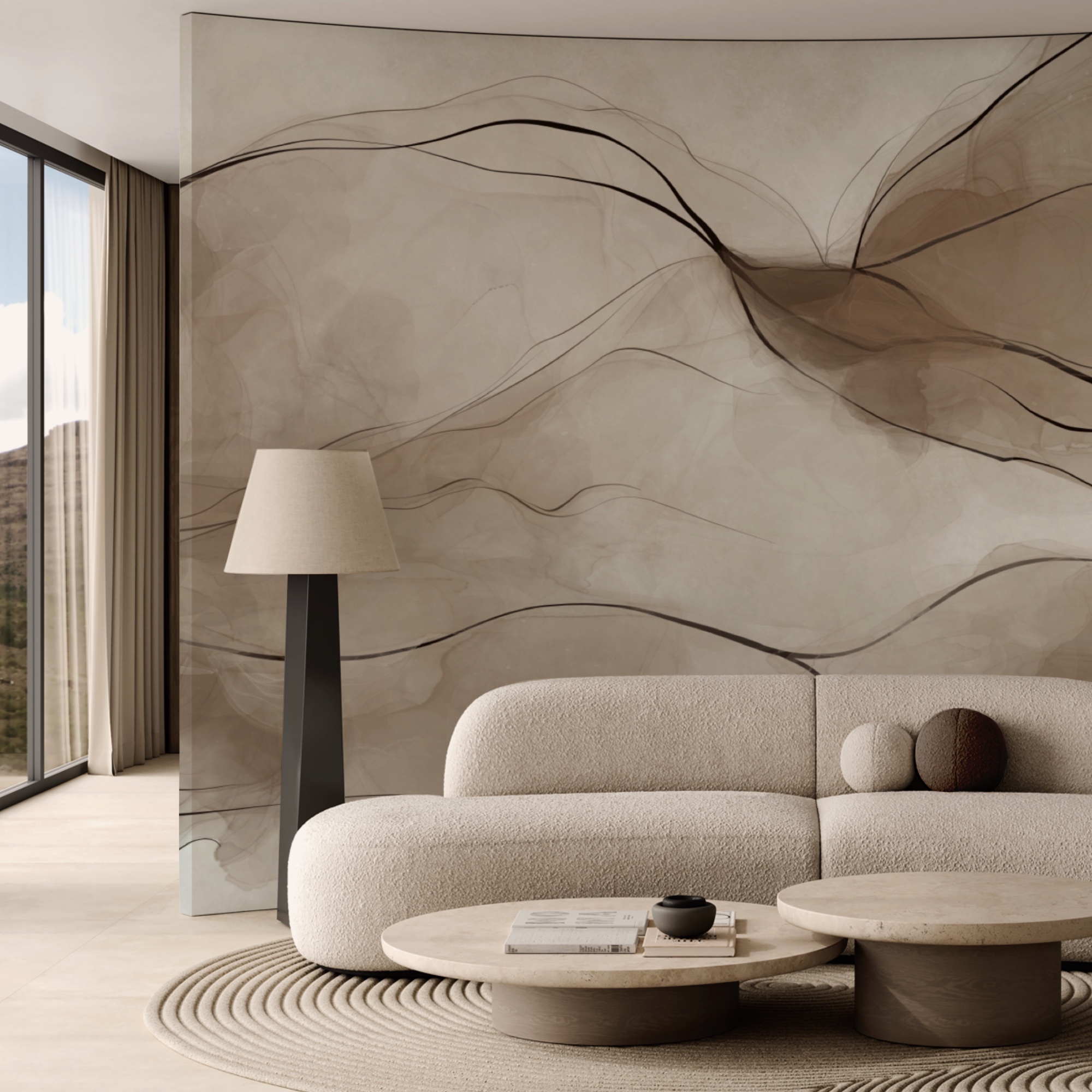 Vagues éthérées de couleurs fluides