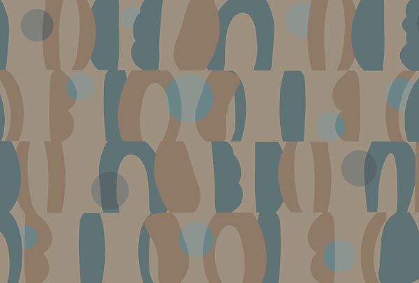 Motif de formes bleues et brunes Motif de formes bleues et brunes