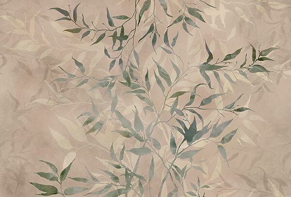 Motif de feuilles sur fond beige Motif de feuilles sur fond beige