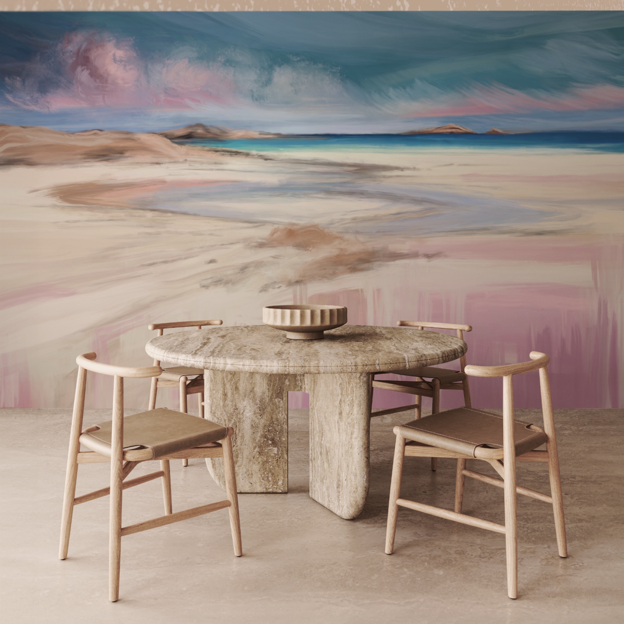 Peinture d'une plage