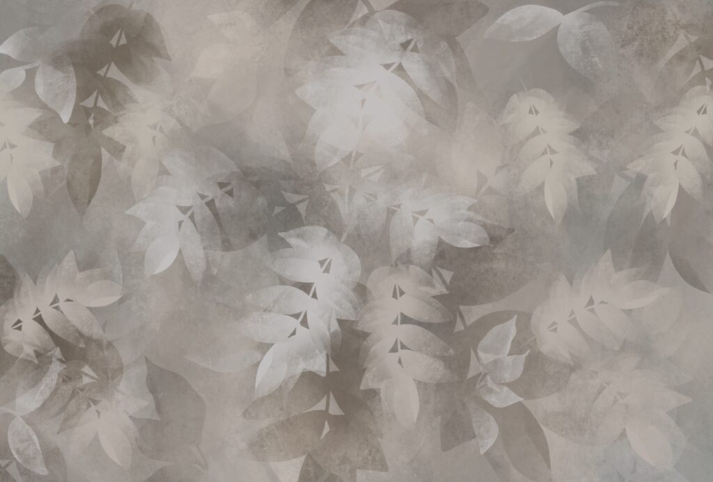 Fond gris et blanc avec des feuilles Fond gris et blanc avec des feuilles