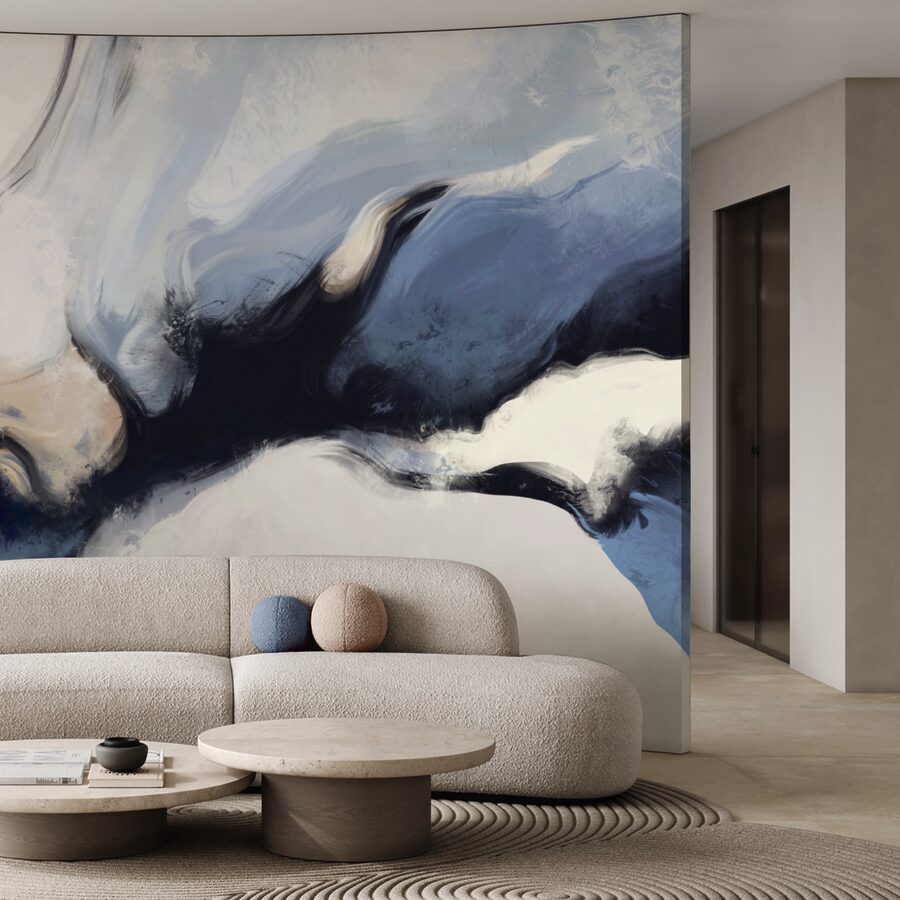 Vagues abstraites dans des tons doux