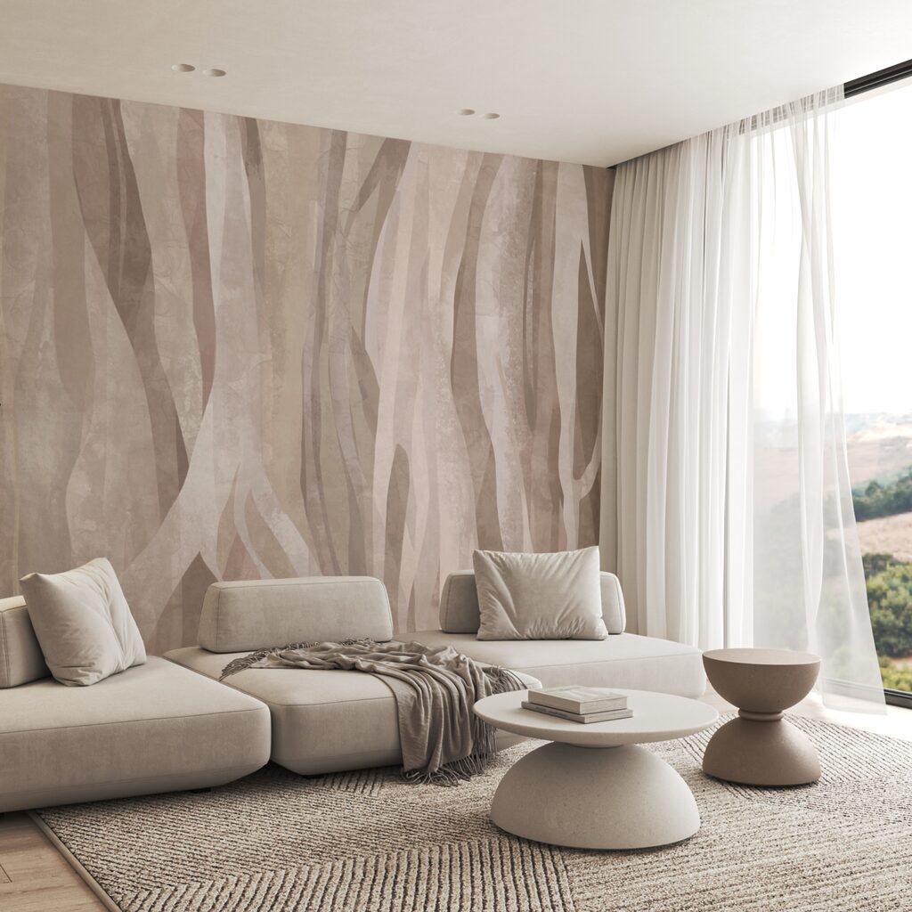 Motifs naturels abstraits dans des teintes douces