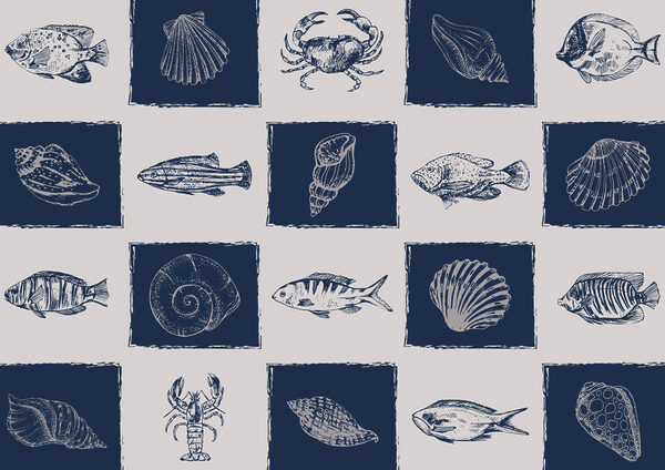 Motif de créatures marines Motif de créatures marines