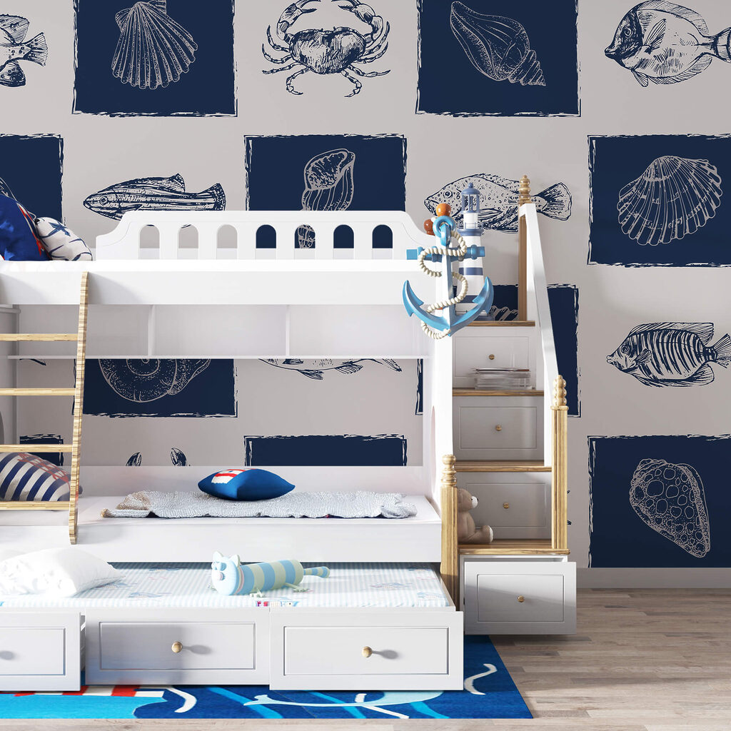 Motif de créatures marines