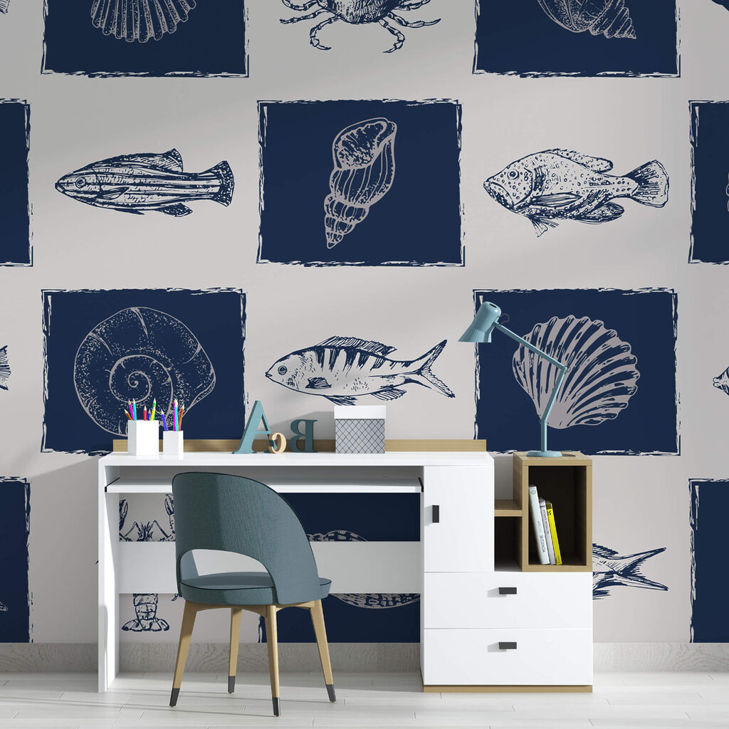 Motif de créatures marines