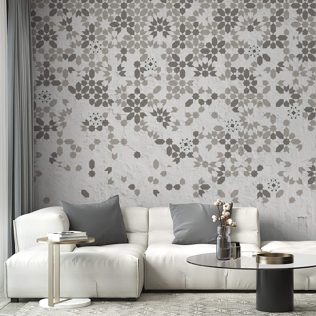 Mur avec de nombreux motifs différents