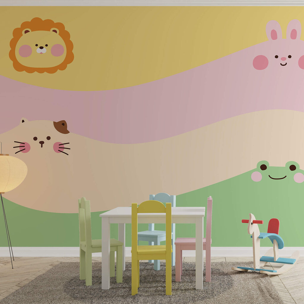 Groupe d'animaux avec un lion et une lionne