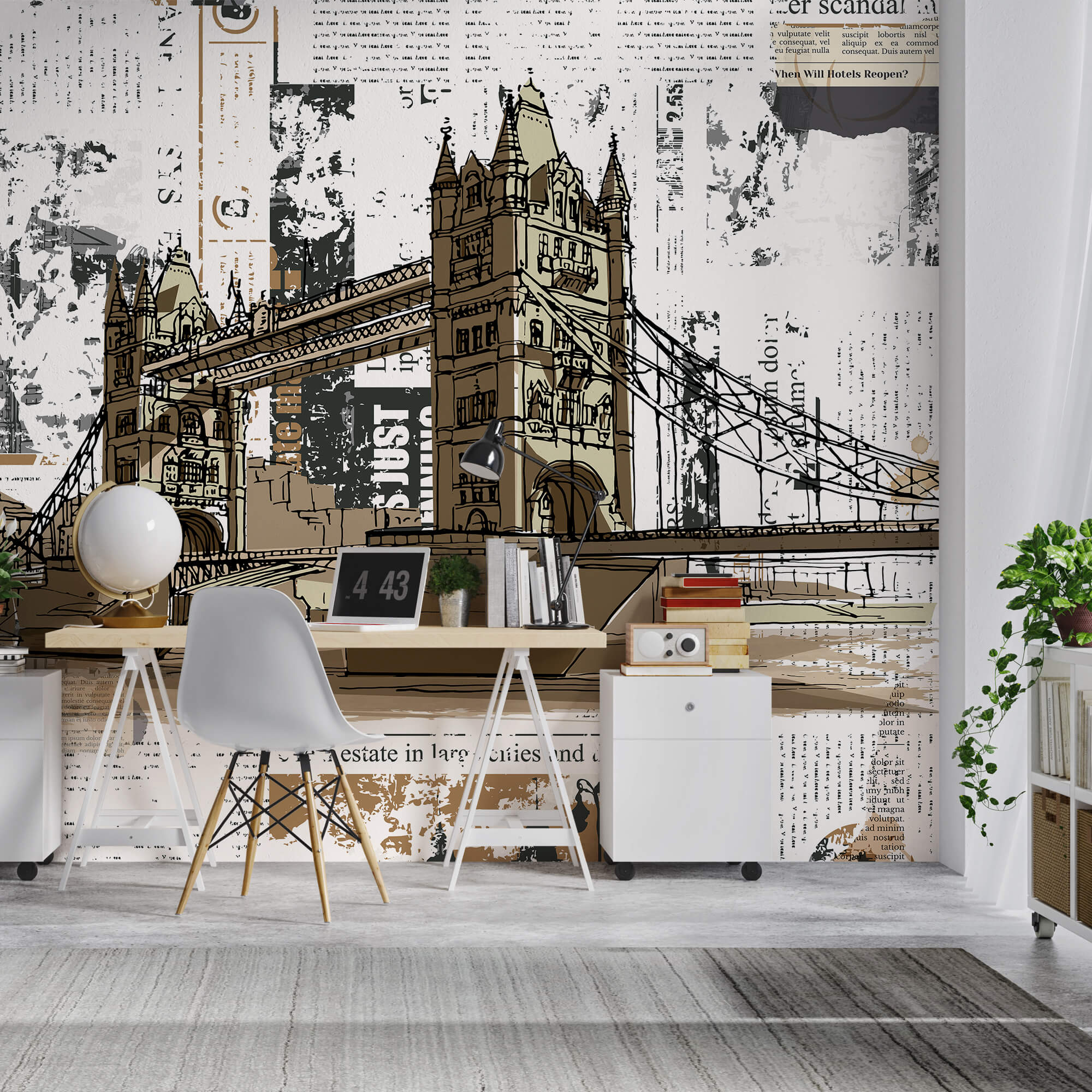 Dessin d'un pont sur une rivière Dessin d'un pont sur une rivière