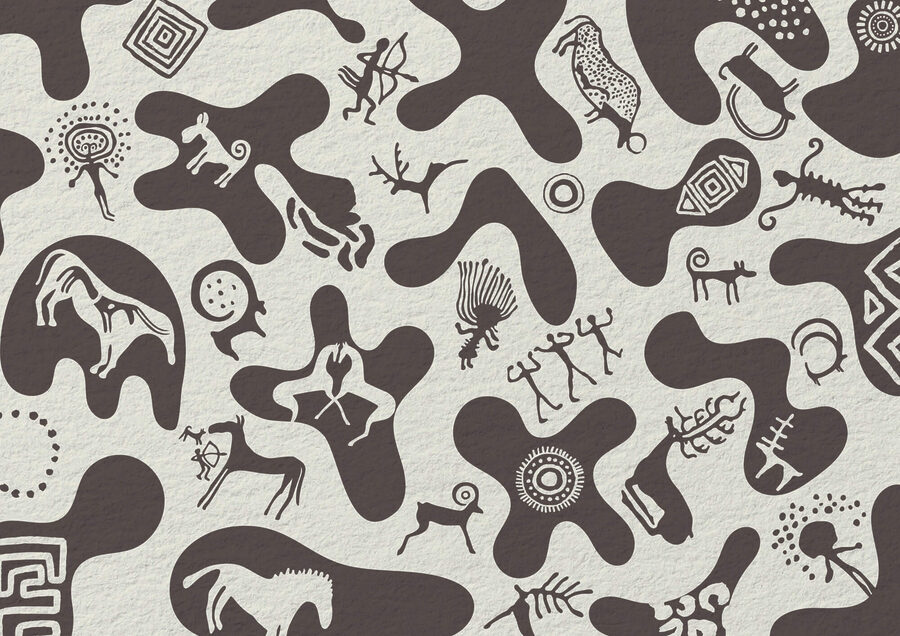 Motif de dessins sur une surface