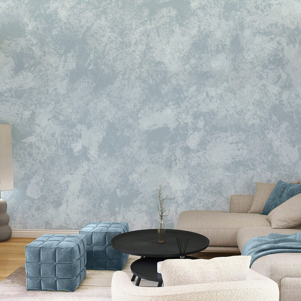 Des tons bleus doux et apaisants se mélangent