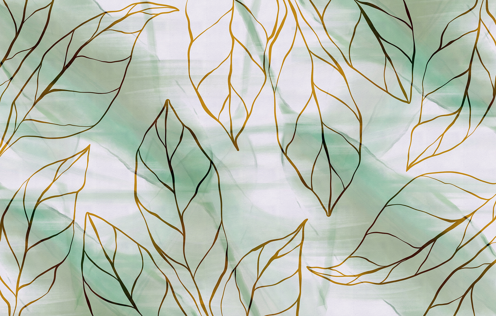 t00250v1p - Motif de feuilles sur un tissu - tegory