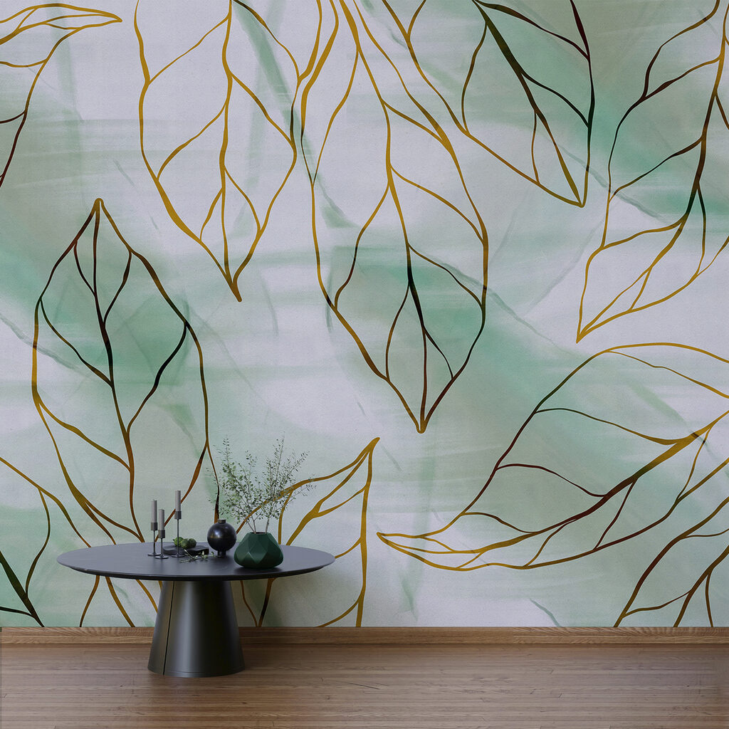 Motif de feuilles sur un tissu