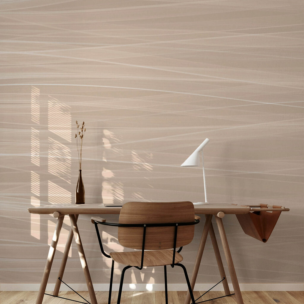 Lignes blanches sur une surface beige Lignes blanches sur une surface beige