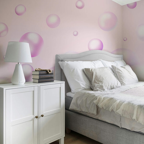 Groupe de bulles roses